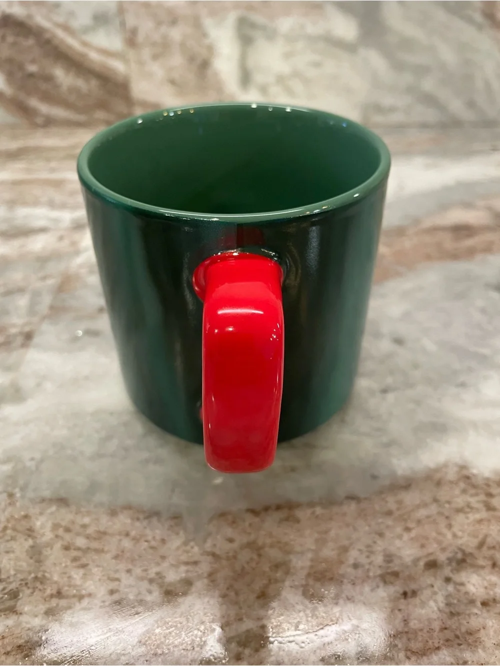 Starbucks Emerald Green Mug with Red Handle
